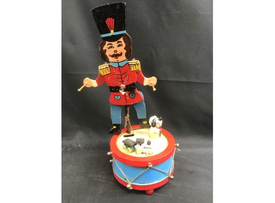 Vintage Musical Moving Toy Soldier With Drum