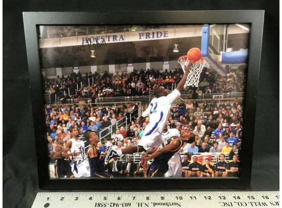 Hofstra Basketball Signed Photo In Frame