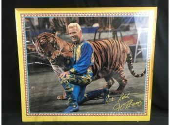 Gunther Gebel Williams Of Ringling Brothers And Barnum And Bailey Circus Posing With A Bengal Tiger, 26 X 22