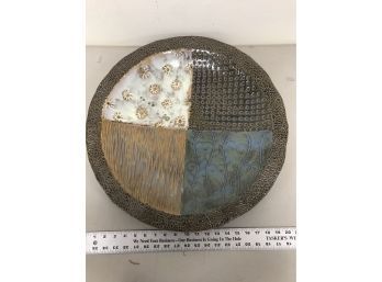 Large And Heavy Ceramic Platter, 20 Inches In Diameter