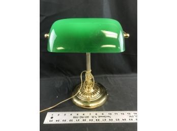 Bankers Desk Lamp, Tested And Works