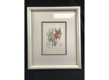 SALVADOR DALI PIRATE'S GLADIOLI Print, Signed And Numbered, Surrealistic Flowers Gladiolas, No Certificate