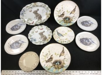 Collection Of Plates With Birds