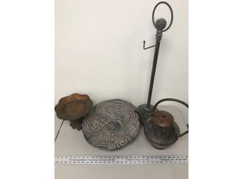 Decorative Items, Hanging Bowl, Metal Tier Platter, Metal Pot