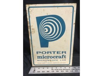 Vintage Porter Micro Craft Microscope Lab Metal Case