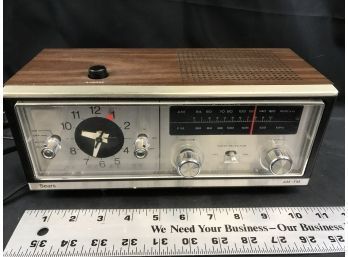 Vintage Sears Radio Alarm Clock, Untested
