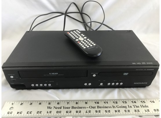 Magnavox VHS And DVD Player, Remote, Untested