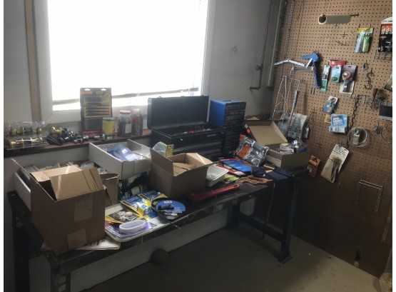 Large Lot Of Tools And Accessories, Electrical, Plumbing, Hardware, Screws, Sandpaper, Lots Of Stuff, See Pics