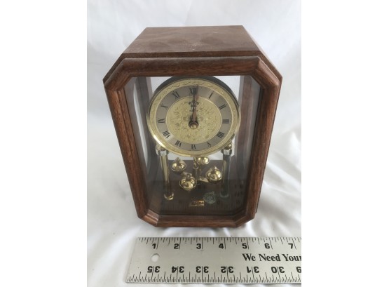 Anniversary Clock And Wood Case, Untested