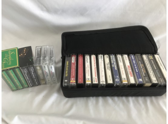 Lot Of Music Cassette Tapes With Case