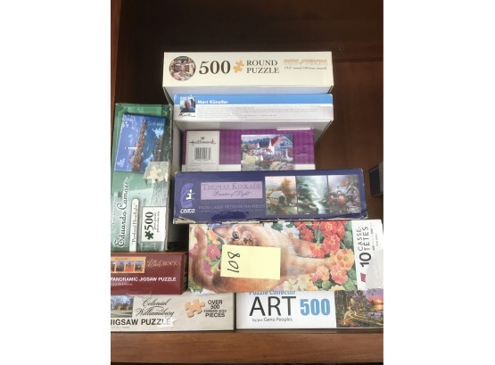 Lot Of  9 Jigsaw Puzzles Most 500 Pieces