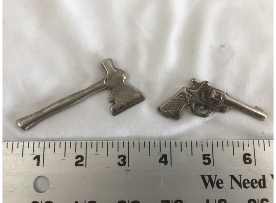 Miniature Metal Hatchet And Pistol