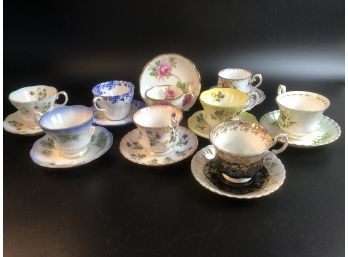 Nine Royal Albert Cups And Saucers