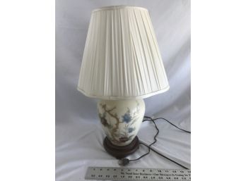 Table Top Glass Lamp, 21 Inches Tall