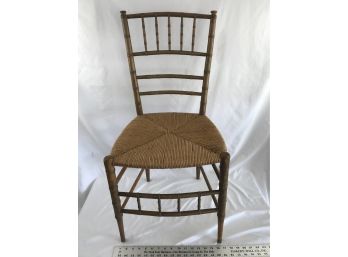 Vintage Rush Seat Wood Chair