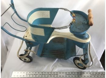 Vintage Metal Baby Stroller
