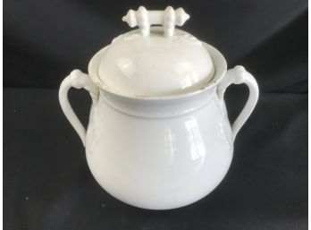 Bridswood And Son Porcelain Opaque Pot With Lid