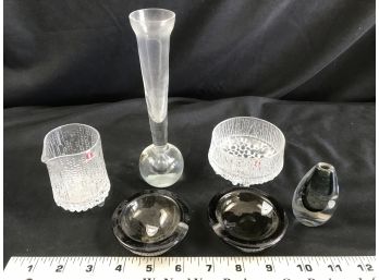 6 Pieces Of Glass Items From Sweden And Finland