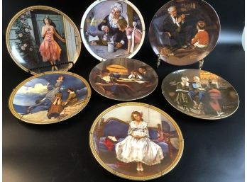 Seven Norman Rockwell Collector Plates