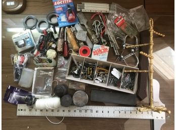 Lot Of Miscellaneous Tools And Accessories, Includes T-square, See Pics