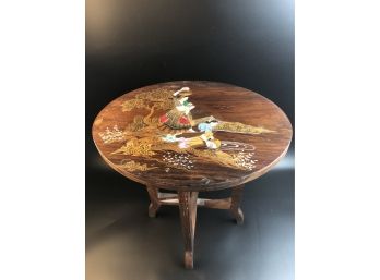 Small Inlaid Side Table Probably From India