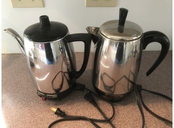 2 Coffee Percolators, Untested
