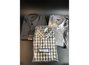 3 Mens Never Worn Shirts- Large 16-16 1/2