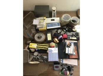 Miscellaneous Junk Drawer, Writing, Filing, Tape, Lot