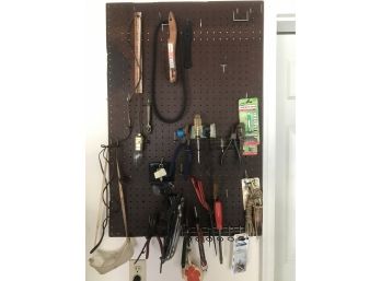 Miscellaneous Tools On Pegboard