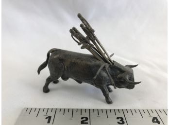 Bull With Toothpick Swords Holder