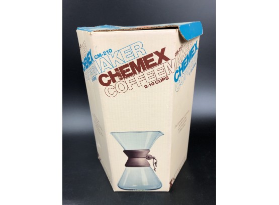Vintage Chemex Coffee Maker 2-10 Cups, Unused In Box