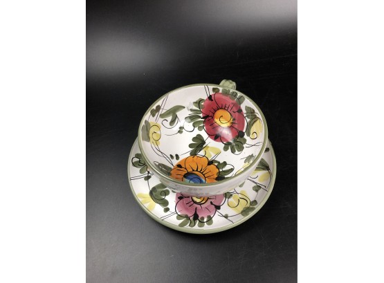Oversized Cup And Saucer Made In Italy
