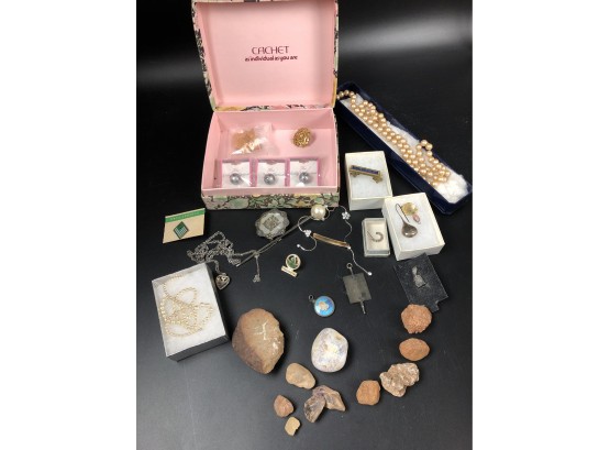 Assorted Jewelry, Rocks And More