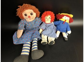 Eden Madeline Doll, Two Handmade Raggedy Ann Dolls