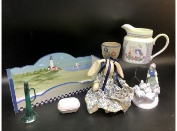 Assorted Decorative Items Including Berkshire Pottery/ G. Porzella Porcelain