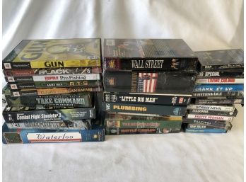 Lot Of VHS, Cassette Tapes, PC Games