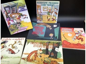 Six Calvin And Hobbes Soft Cover Books