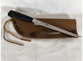 Zwilling JA Henkels 7 Inch Knife, 31073180, Germany, With Leather Holder