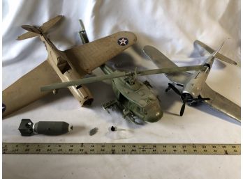 3 Old Model Aircraft, Very Poor Condition