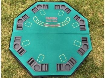 8 Player Portable Poker, Casino Table Board With Carrying Case