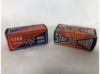 Two Vintage Star Brand Roll Caps, Wallingford Connecticut, Caps Included