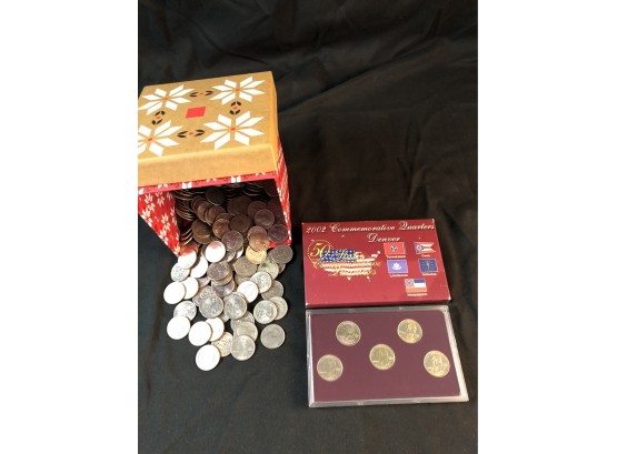 $61 In Assorted Quarters Mostly State Commemoratives