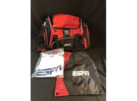 ESPN Branded Bags/ Tee Shirt