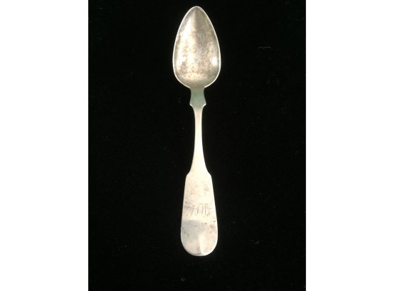 Early To Mid 19th Century H. J. Pepper Coin Silver Monogrammed Spoon
