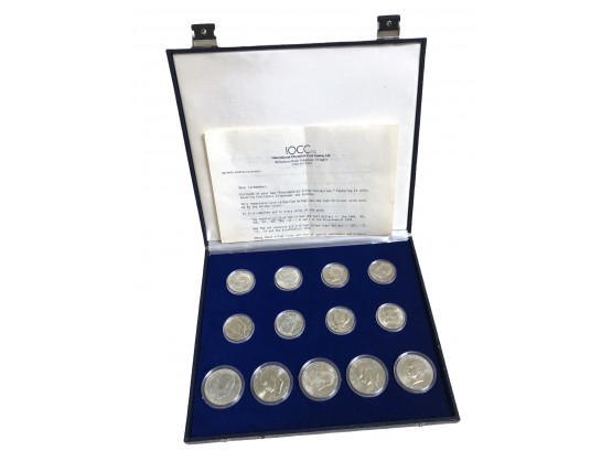 IOCC Presidential Silver Collection Featuring 13 Coins Honoring Eisenhower & Kennedy
