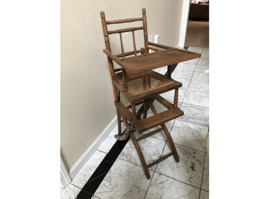 Vintage Cane Seat High Chair