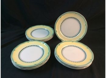 Set Of Set Of 10 Luncheon Plates Villery And Boch French Garden Vienne Made In Germany