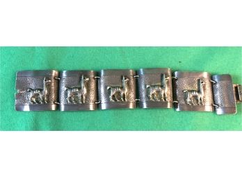 Sterling Silver Llama Bracelet Made In Peru