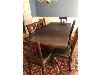 Double Pedestal Dinning Table 8 Chairs