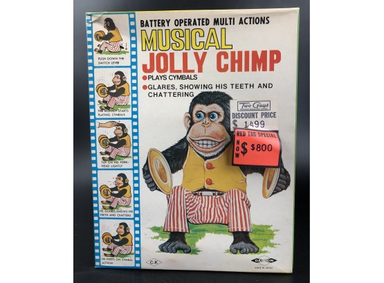 Vintage Musical Jolly Chimp Battery Operated Japanese Toy
